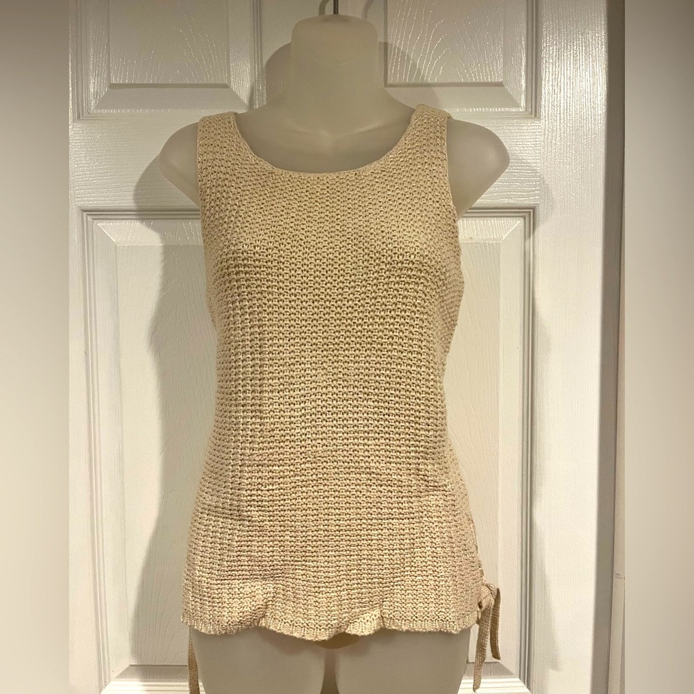 Marled Reunited Cream Knit Sleeveless Top